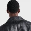 Vintage Look Leather Blouson Jacket