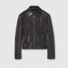 Washed Stretch Nappa Leather Jacket