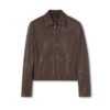 Washed Stretch Nappa Leather Jacket