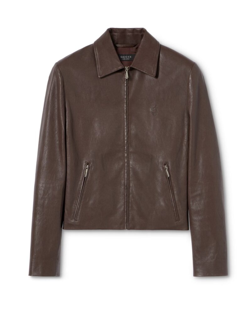 Washed Stretch Nappa Leather Jacket