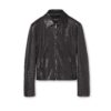 Washed Stretch Nappa Leather Jacket