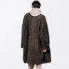 Wavy Lamb Shearling Reversible Cocoon Coat