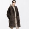 Wavy Lamb Shearling Reversible Cocoon Coat