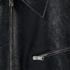 Weathered Leather Jacket Double Black