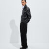 Weathered Leather Jacket Double Black
