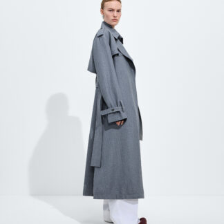 Wool And Mohair Trench Coat