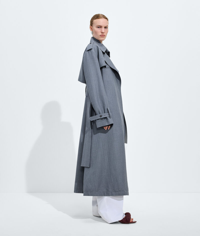 Wool And Mohair Trench Coat