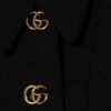 Wool Natte Coat With Double G Button