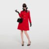 Wool Natte Coat With Double G Button