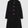 Wool Natte Coat With Double G Button