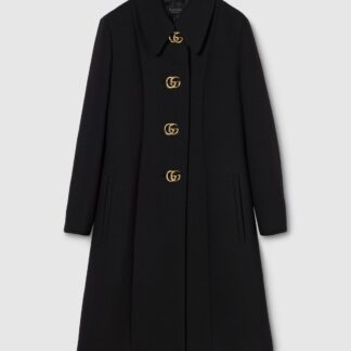Wool Natte Coat With Double G Button