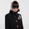 Wool Natte Coat With Double G Button