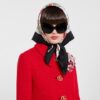 Wool Natte Coat With Double G Button