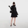 Wool Natte Coat With Double G Button