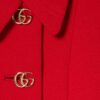 Wool Natte Coat With Double G Button