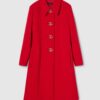Wool Natte Coat With Double G Button