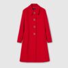 Wool Natte Coat With Double G Button