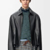Zip Up Jacket In Nappa Lambskin