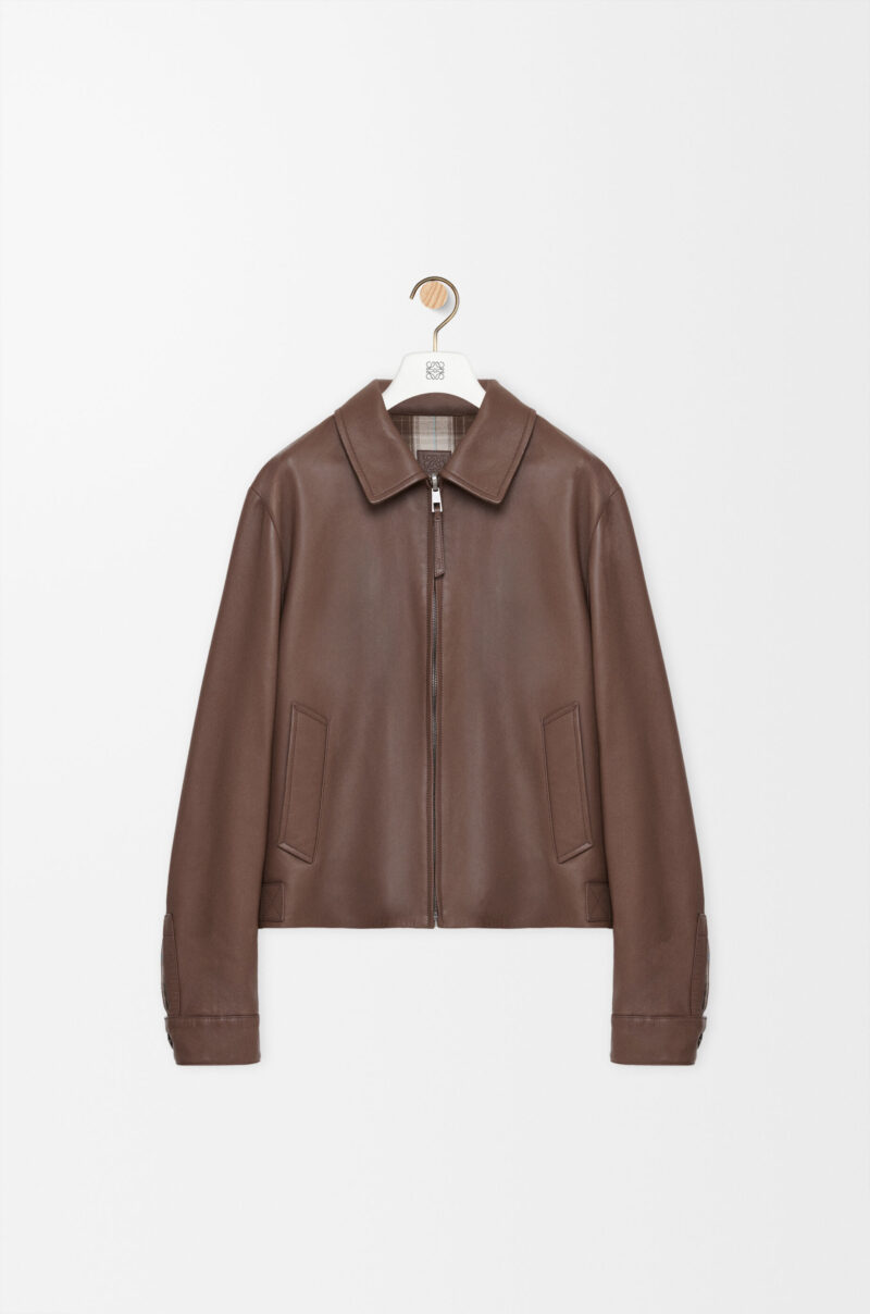 Zip Up Jacket In Nappa Lambskin