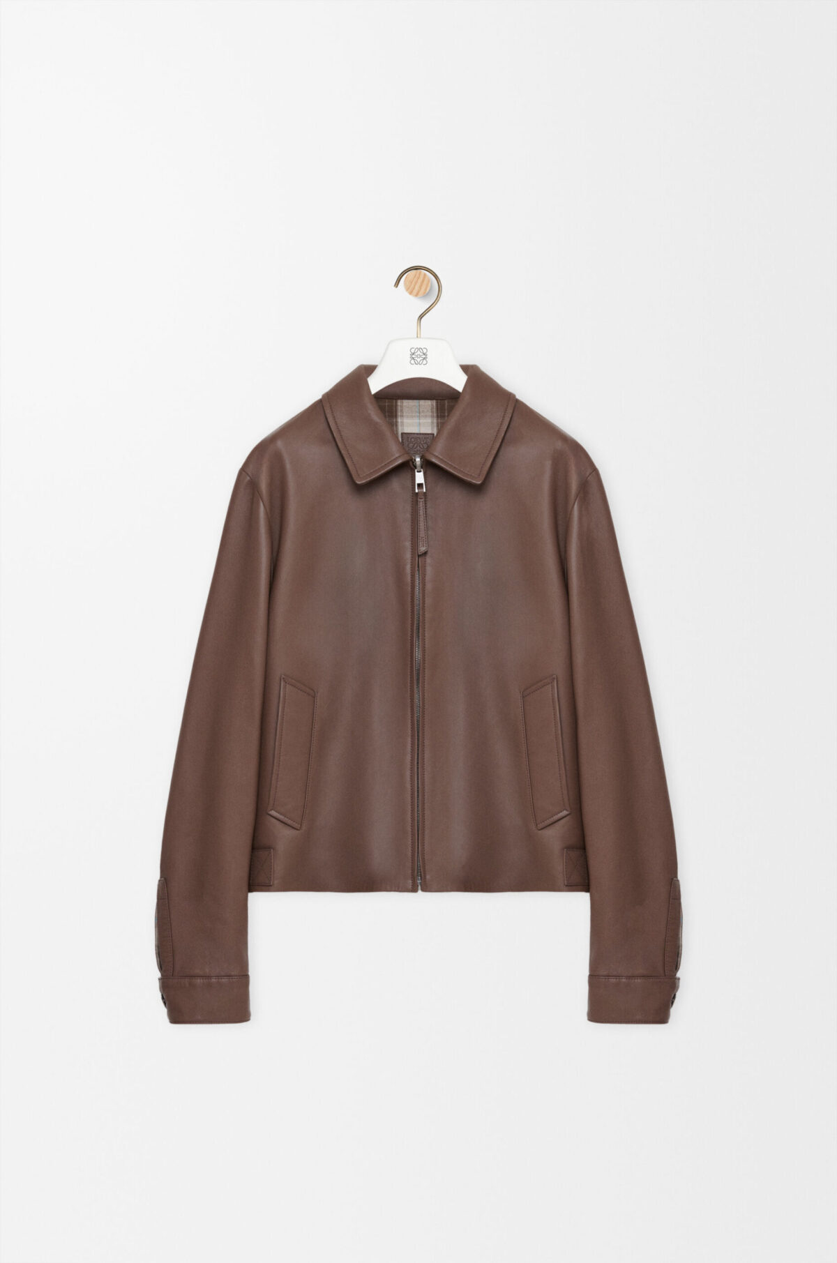 Zip Up Jacket In Nappa Lambskin