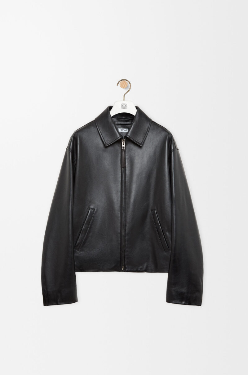 Zip Up Jacket In Nappa Lambskin
