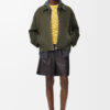 Zip Up Jacket In Suede Lambskin