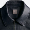 Zipped Jacket Navy Blue Lambskin
